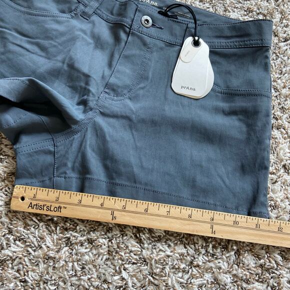 Prana Stretch Zion Halle 3" Short Women's 2 Thundercloud Standard Fit Mid Rise - Picture 11 of 12